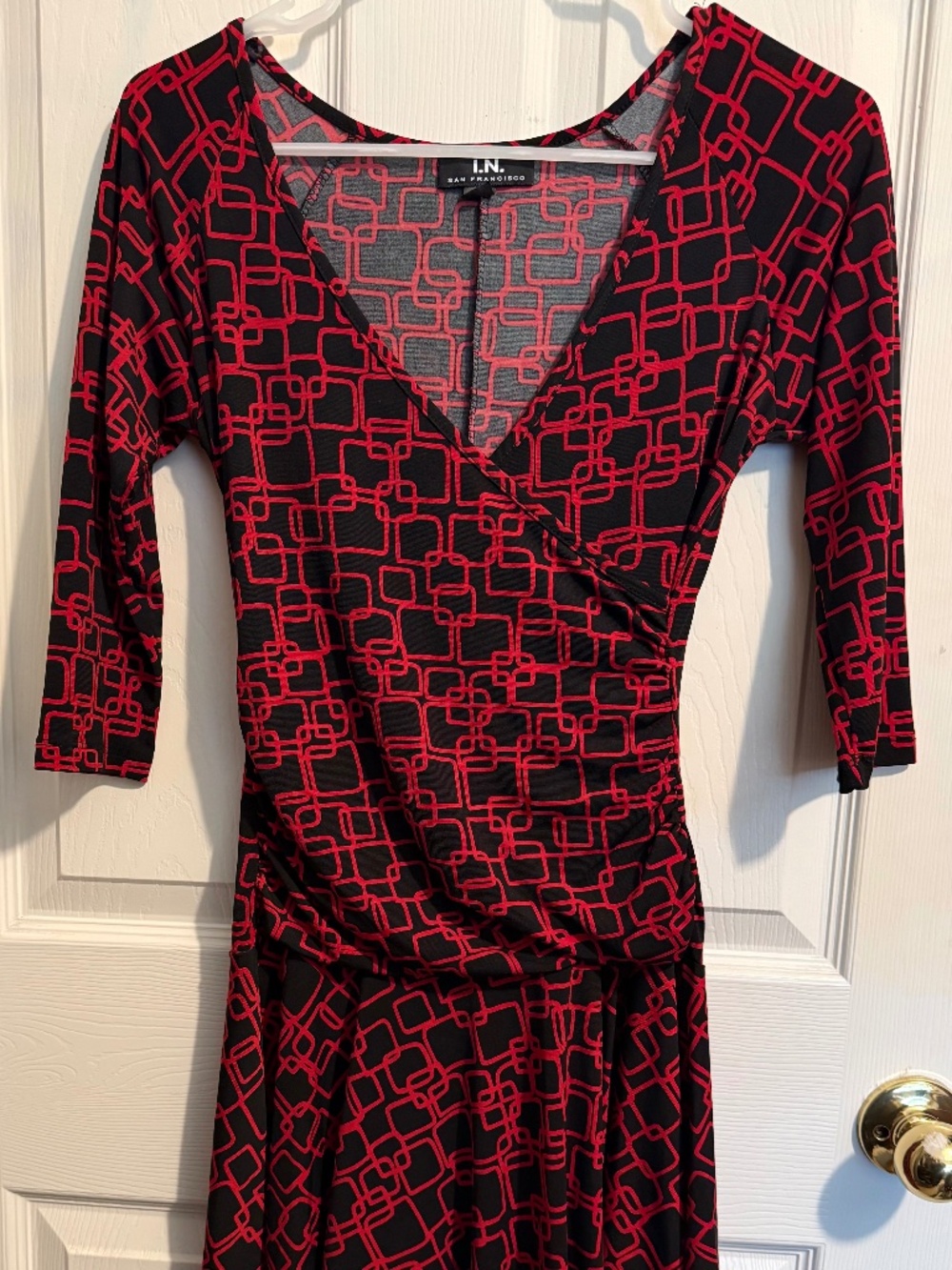 Vintage I.N. Mock Wrap Dress. Sz M